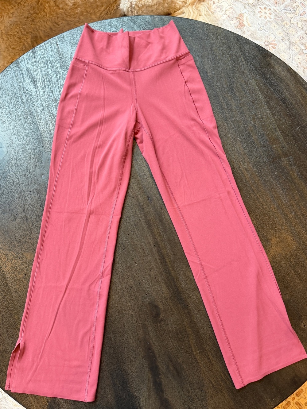 Athleta Rose Pink Transcend Stash Straight-Leg High-Waist Active Pants